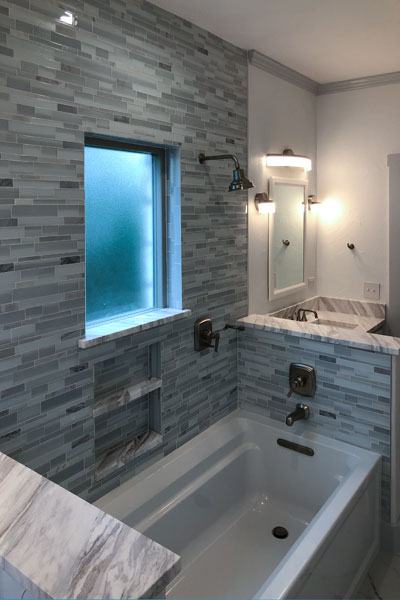 Bathroom remodel by New Life Remodeling